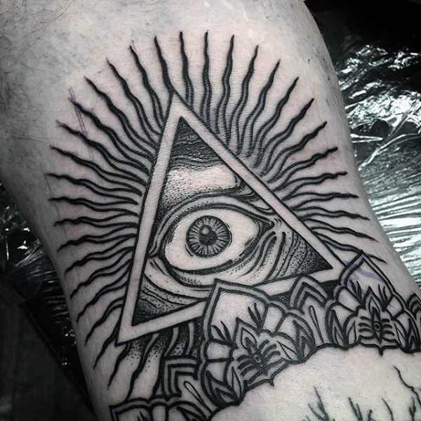 glowing-eye-in-triangle-dotwork-tattoo-male-forearms