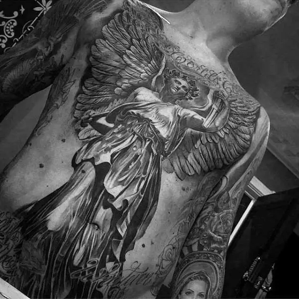 holy-angel-mens-black-ink-back-tattoo