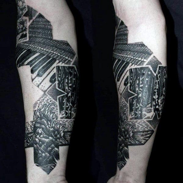 male-forearms-grey-black-dotwork-tattoo