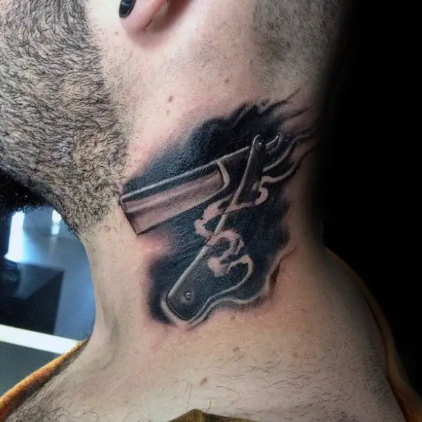 mens-black-ink-straight-razor-neck-tattoos