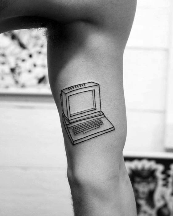 simple-mens-black-ink-outline-computer-tattoo-designs-on-inner-arm-bicep