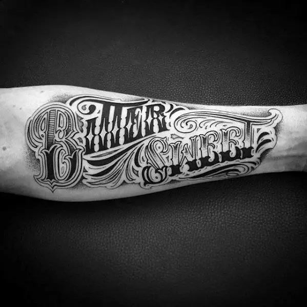 typography-tattoo-design-ideas-for-males-inner-forearm-bitter-sweet-words