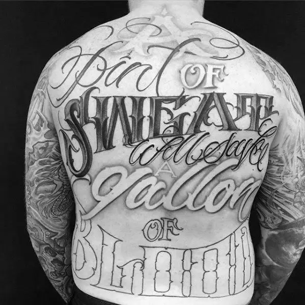 typography-tattoo-designs-for-guys-pint-of-sweat-quote-on-back