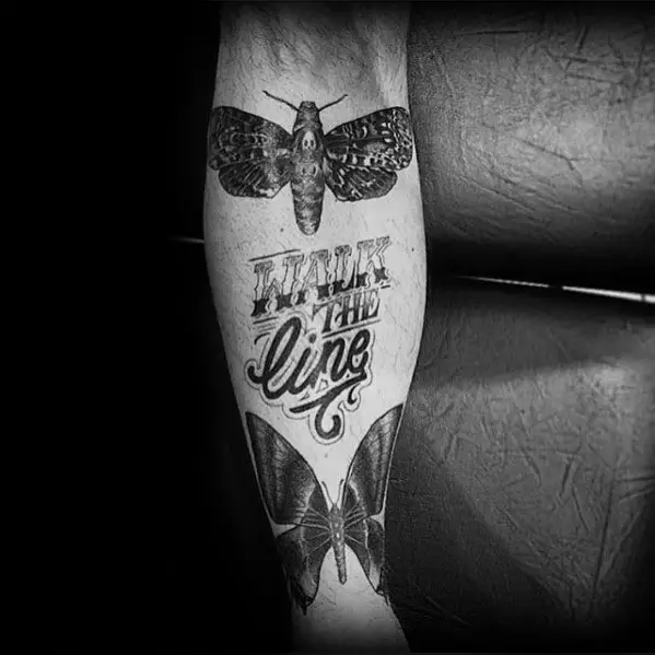 typography-tattoo-ideas-for-gentlemen-walk-the-line-shin