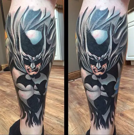 amazing-back-of-leg-sleeve-batman-tattoos-on-guy