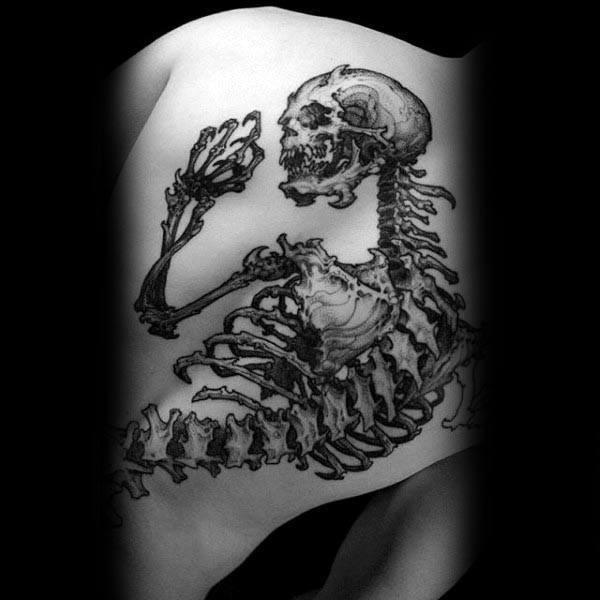 50 Skeleton Tattoos For Men  SpineTingling After Life Designs