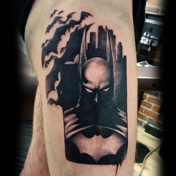 black-ink-mens-upper-thigh-batman-tattoo-design-inspiration