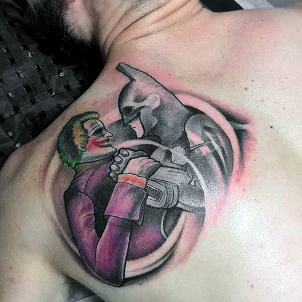 cool-guys-batman-joker-tattoos-on-back-of-shoulder-blade
