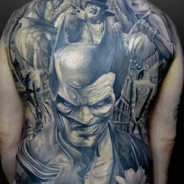 full-back-batman-themed-mens-tattoo-ideas