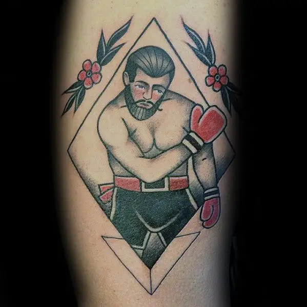 geometric-traditional-boxer-male-arm-tattoo