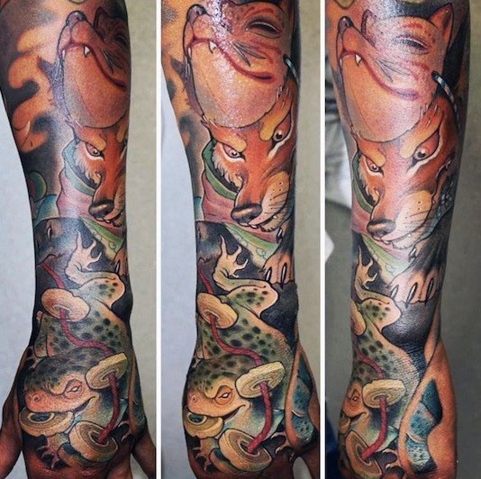 mens-sleeve-fox-themed-tattoo