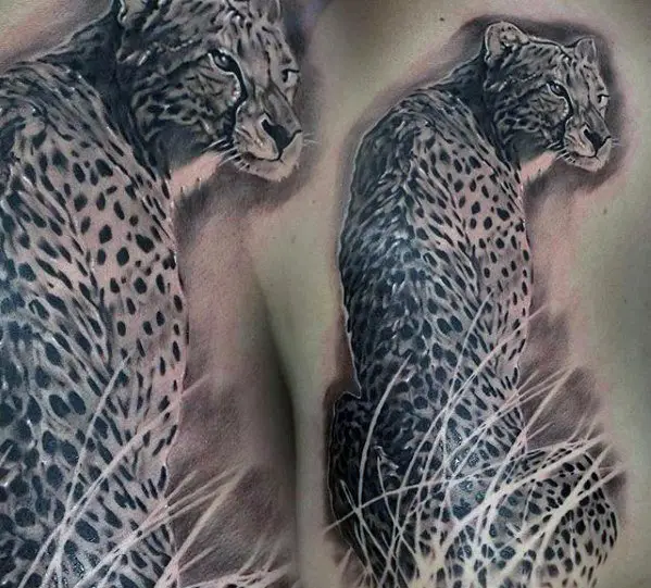 realistic-mens-3d-cheetah-back-tattoo-design-ideas