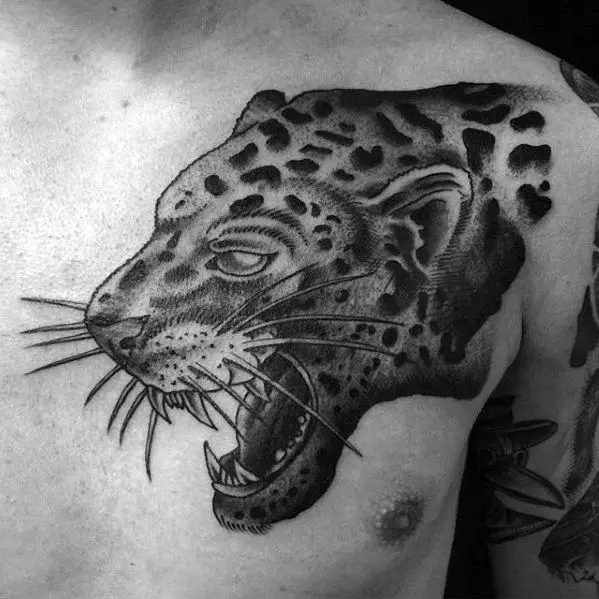 roaring-cheetah-retro-mens-upper-chest-tattoo