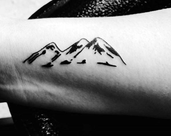 black-ink-mountains-guys-simple-forearm-tattoo