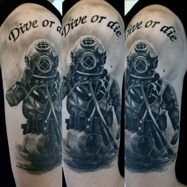 dive-or-die-arm-amazing-mens-diver-tattoo-designs