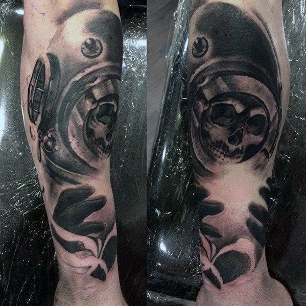 forearm-skull-diver-tattoo-designs-for-guys