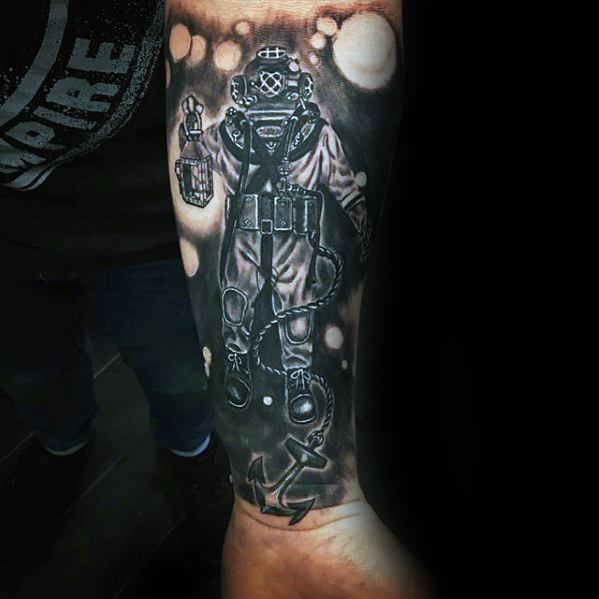 forearm-sleeve-creative-diver-tattoos-for-men