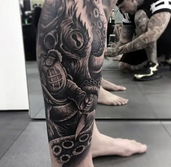 guys-diver-with-octopus-leg-sleeve-tattoo-design-ideas