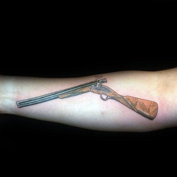 double barrel shotgun tattoo designs