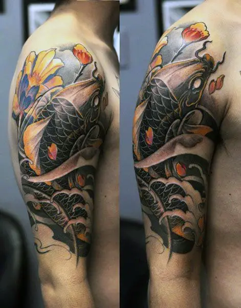 Japanese Sleeve Tattoo Koi Dragon Phoenix 01  Joe Haasch Tattoo