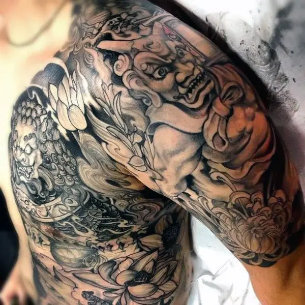 mens-dragon-chest-tattoos