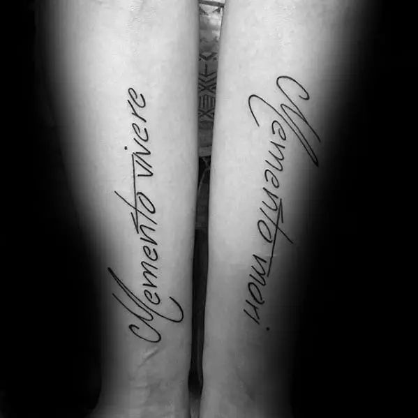 mens-memento-mori-simple-forearm-tattoo-designs
