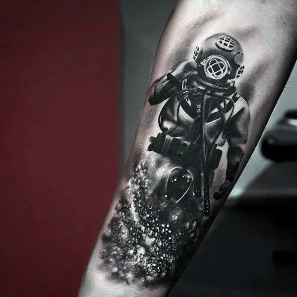 mens-tattoo-diver-3d-black-and-grey-design-on-inner-forearm
