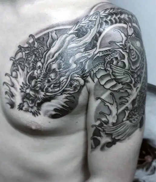 shoulder-mens-tattoos-of-koi-fish