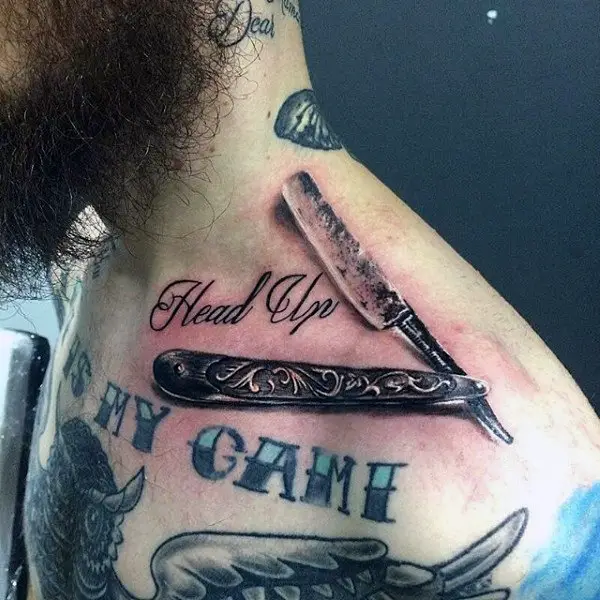 24 Straight Razor Tattoos With Edgy Meanings  TattoosWin