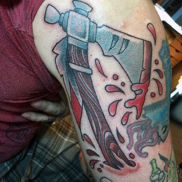 below-knee-leg-tomahawk-tattoo-with-blood-design-for-guys