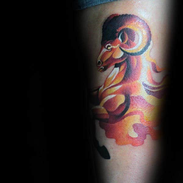 flaming-goat-mens-watercolor-capricorn-tattoos