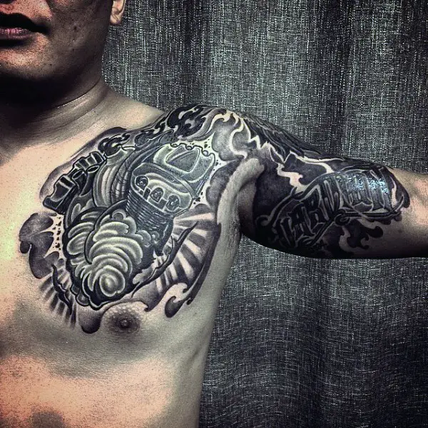 chevy engine tattoo