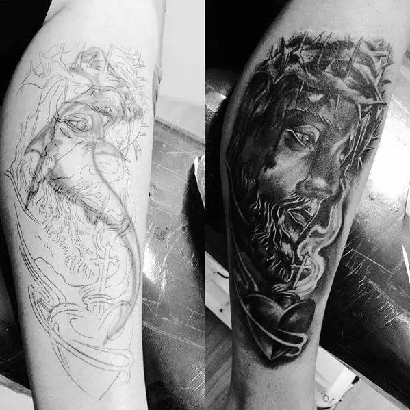 jesus-with-eternal-heart-guys-tattoo-cover-up-arm-ideas