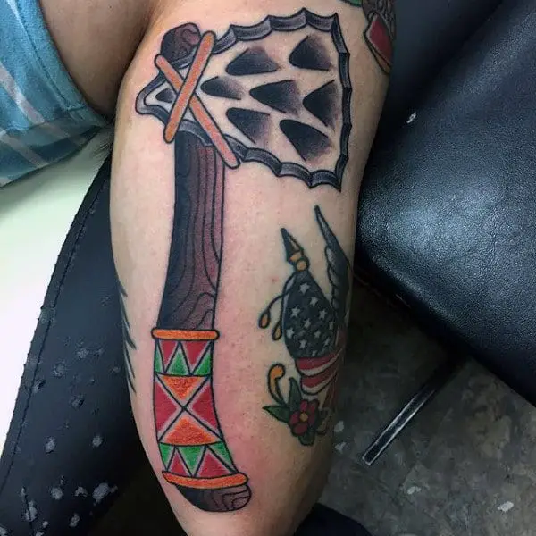 leg-tomahawk-tattoo-for-men