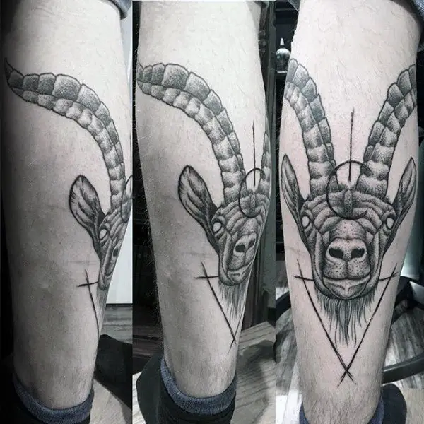 mens-geometric-capricorn-back-of-leg-tattoos