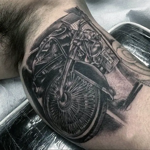 mens-shaded-harley-davidson-black-ink-motorcycle-bicep-tattoos