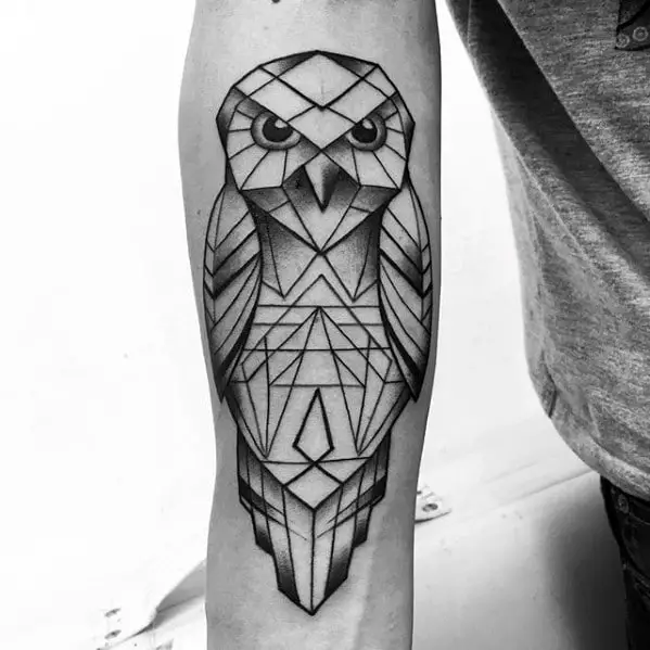 amazing-geometric-owl-male-inner-forearm-tattoo-designs