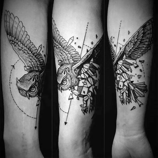 broken-owl-mens-geometric-forearm-tattoos