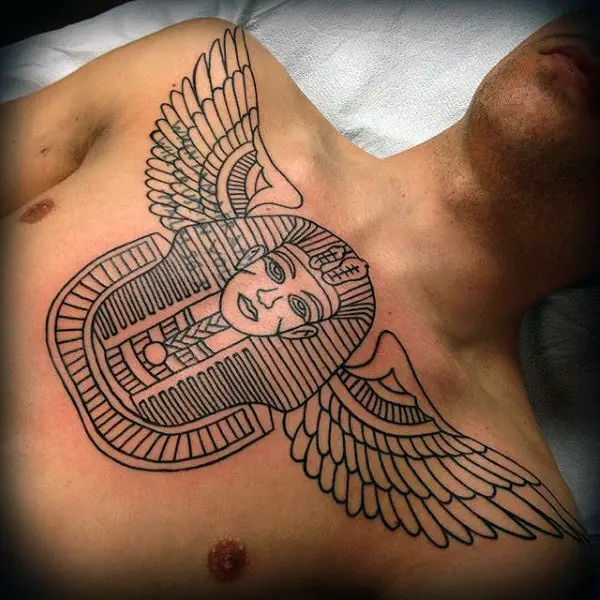 egyptian-pharoah-mens-king-tut-with-angel-wings-chest-tattoo