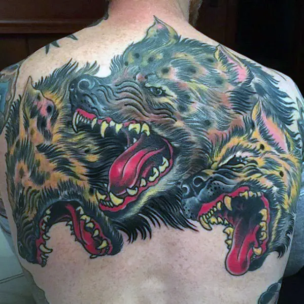 hyena-upper-back-tattoos-male