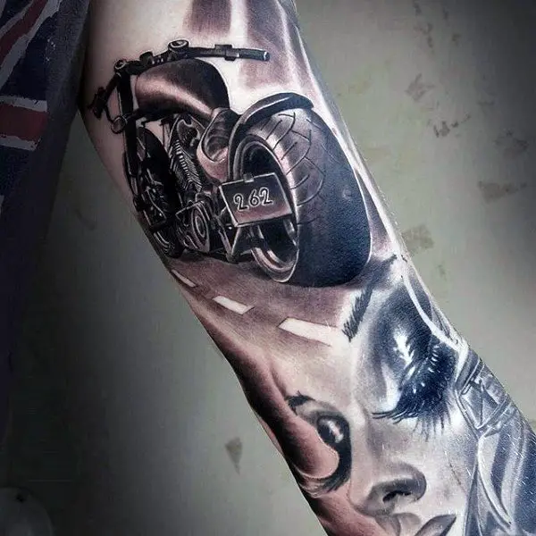 Top 30 Motorcycle Tattoos For Men