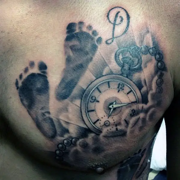 memorial-guys-pocket-watch-with-footprint-and-clouds-chest-tattoo