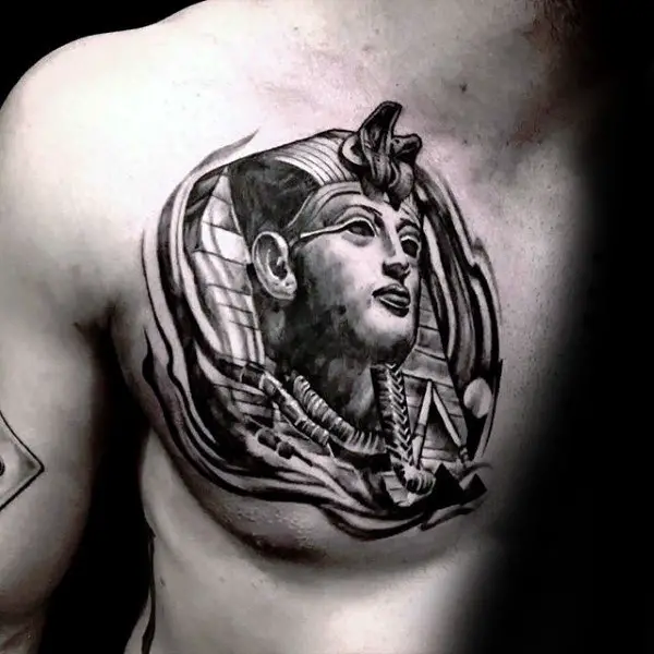 pyramids-king-tut-mens-upper-chest-tattoos