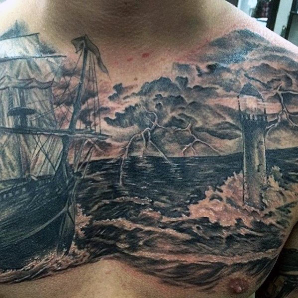 sailing-ship-with-storm-and-clouds-upper-chest-tattoos