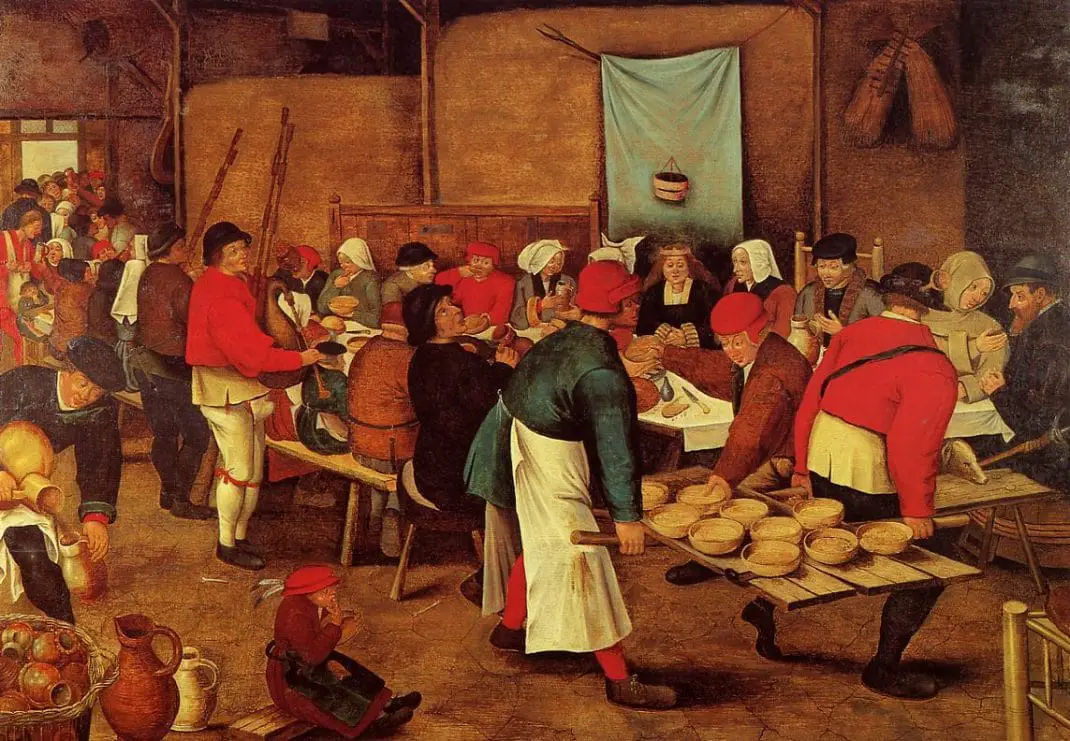 Peasant Wedding Feast by Pieter Bruegel (1556) – Lazy Penguins