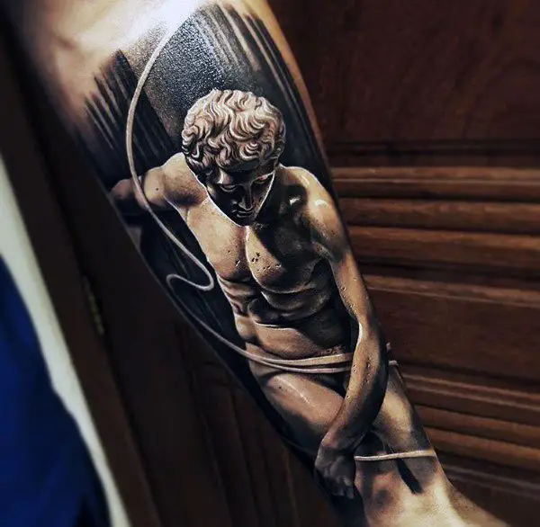 coolest-stone-greek-god-statue-male-forearm-tattoo-ideas