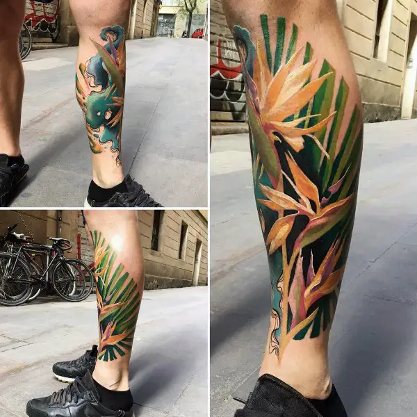 coolest-tattoos-male-plant-themed-design-on-legs