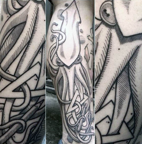 linework-outline-squid-mens-tattoos