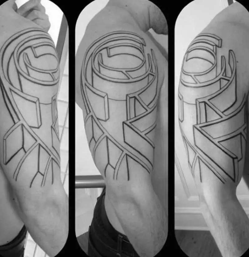 abstract-outline-maze-male-arm-tattoo