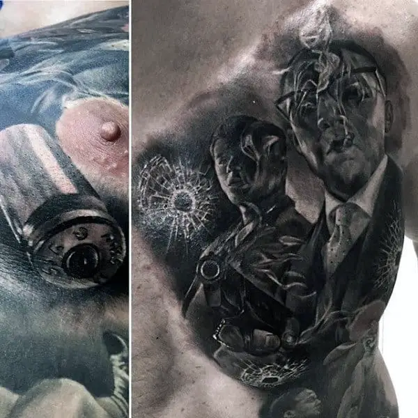 amazing-mens-bullet-gangster-chest-tattoo